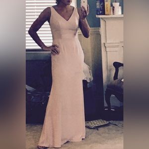 Blush, bridesmaid dress, size 4, David’s bridal